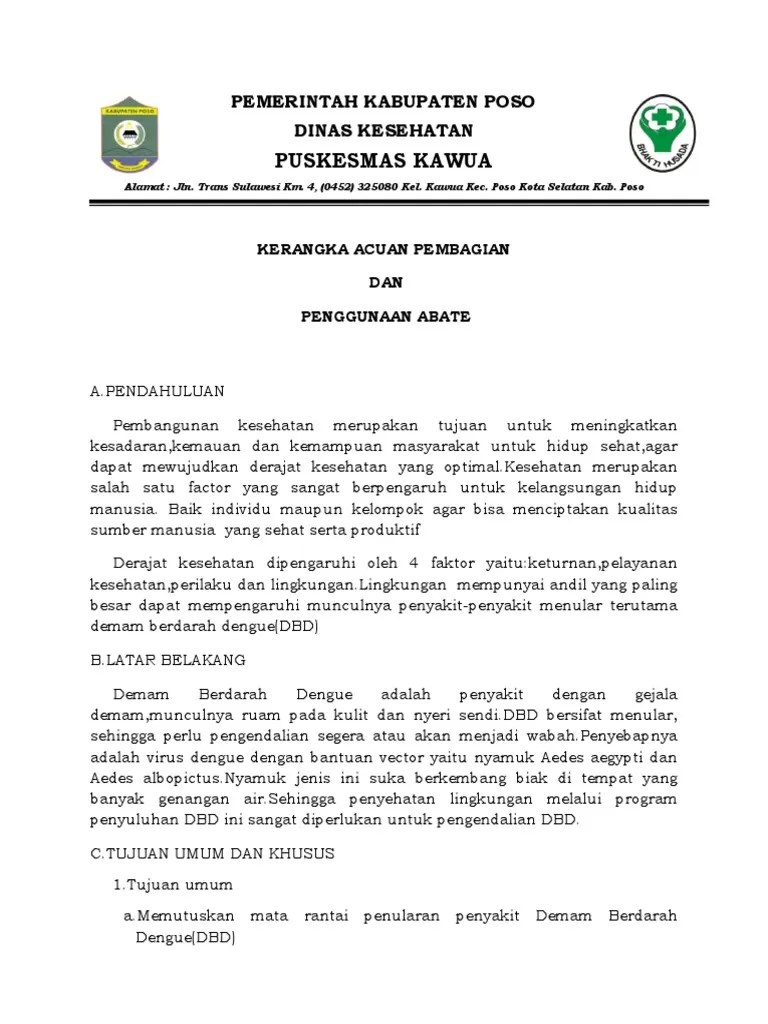 Kerangka Acuan Kerja Petugas Program Surveilans | PDF