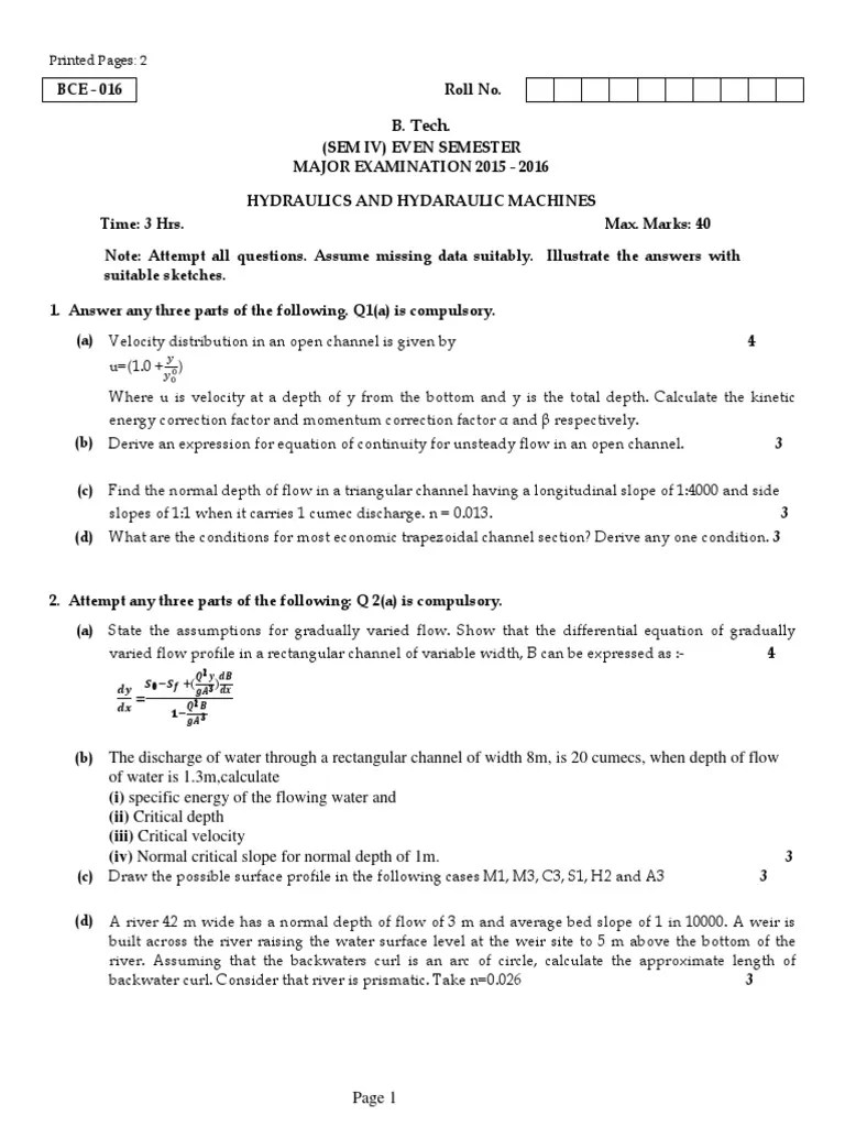 Hydraulic Machines PDF Fluid Dynamics Mechanics
