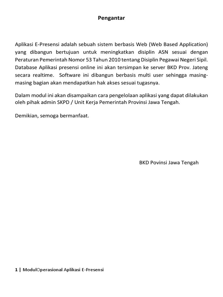 Tutorial Epresensi Bkd Jatengprov
