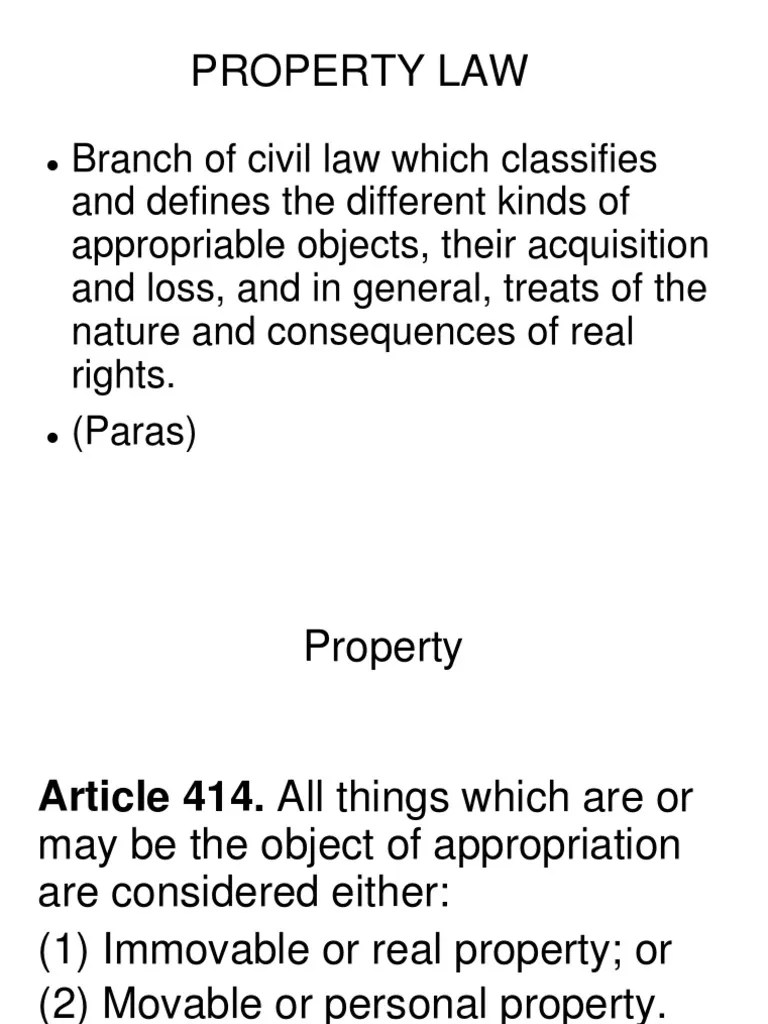 Property Law Ownership Property