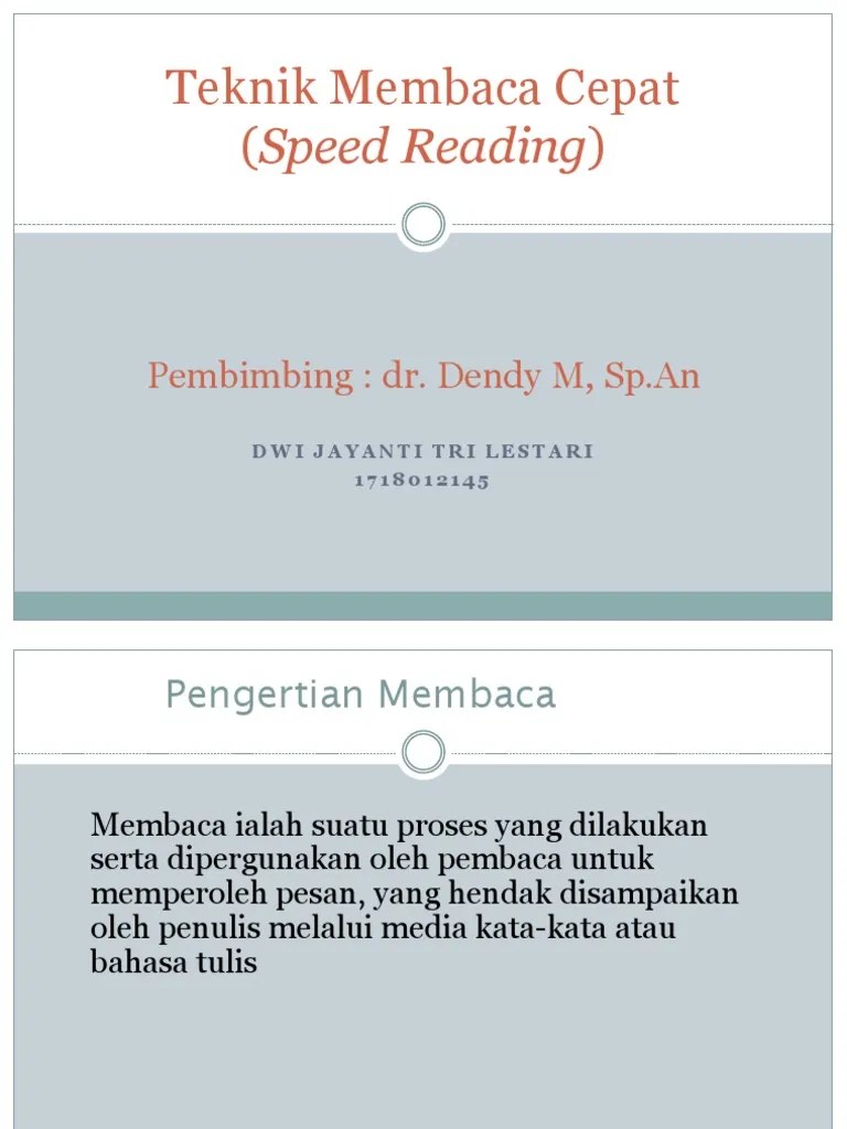 Speed Reading PDF