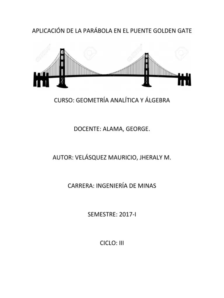 Aplicación de La Parábola en El Puente Golden Gate (1)