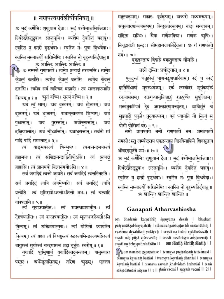 Ganapati Atharvashirsha meaning and benefits PDF Religious