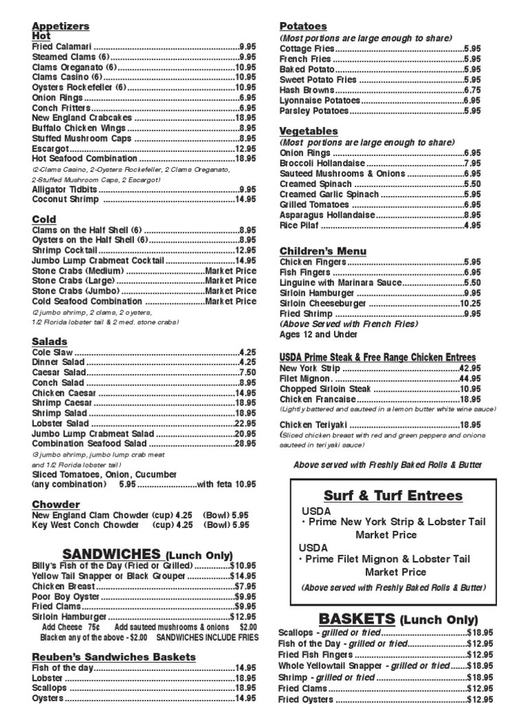 Take Out Menu PDF Business