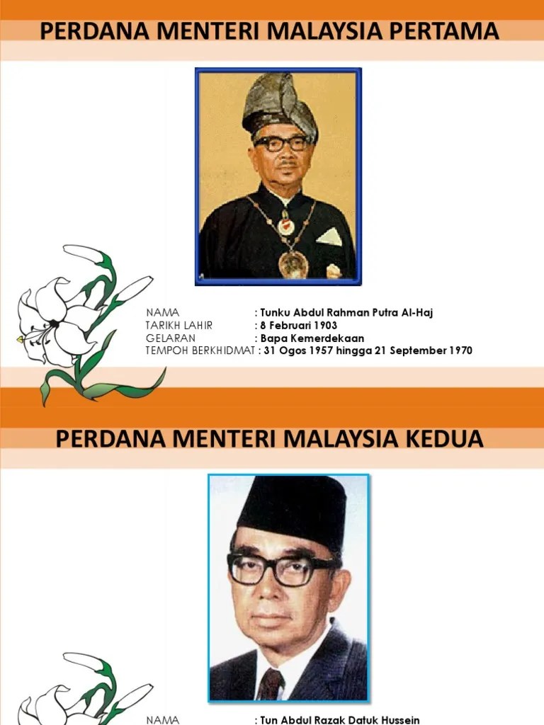 Gambar Perdana Menteri Malaysia Pertama Hingga Sekarang Sang Hook