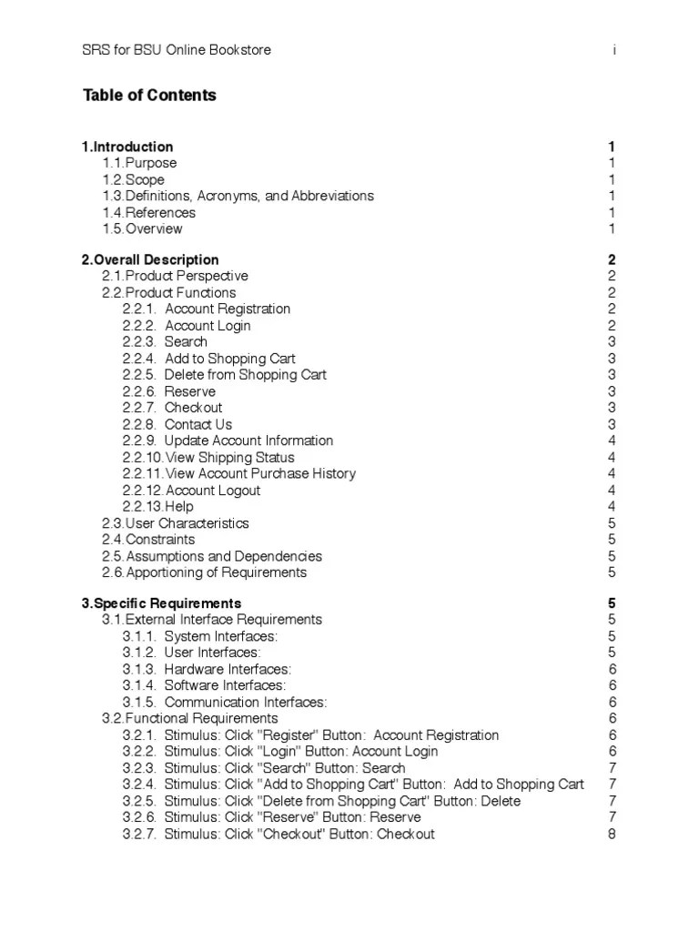 Sample SRS Document Online Shopping User