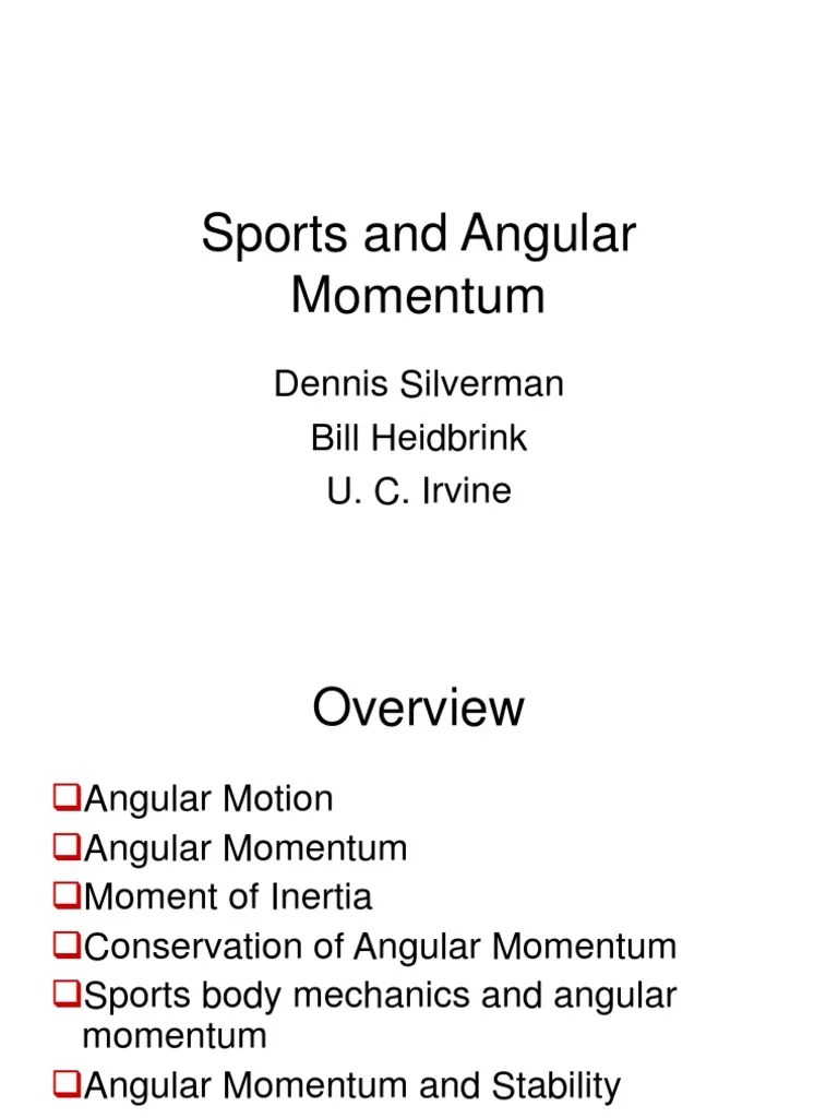 Sports and Angular Momentum Exploring Rotational Dynamics Through