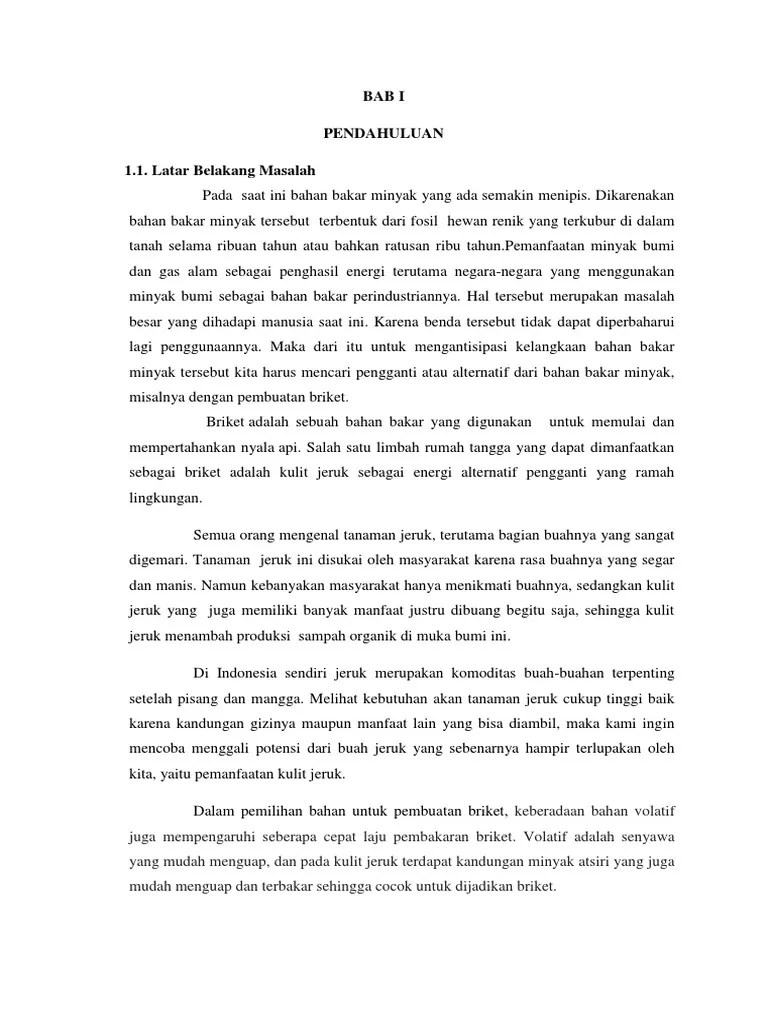 Penelitian Briket Kulit Jeruk | PDF