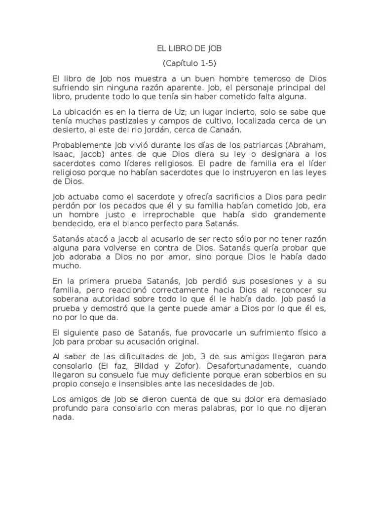 Resumen Del Libro de Job