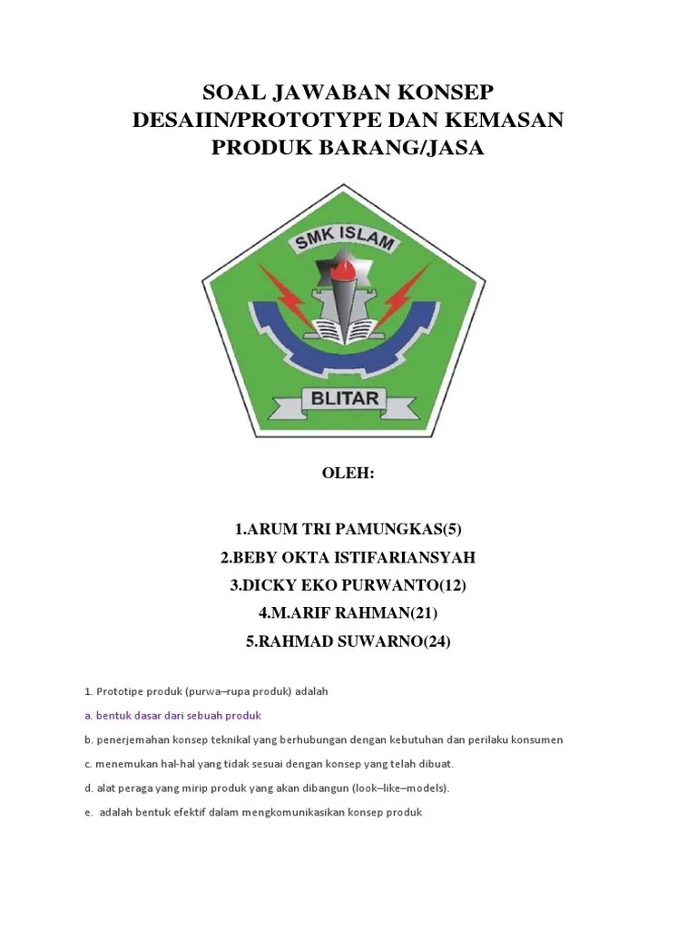 Contoh Desain Prototype Produk Barang Dan Jasa - Bagikan Contoh