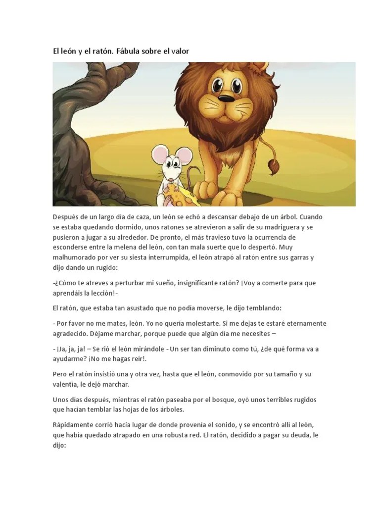 El león y el ratón