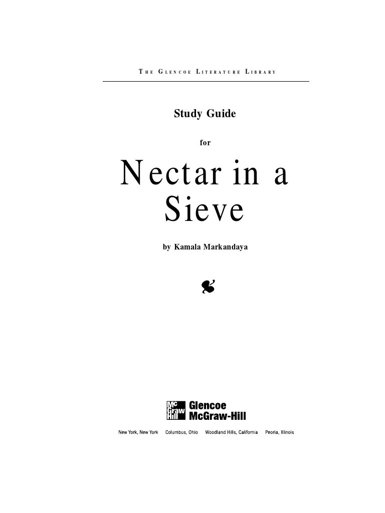Nectar in a Sieve Study Guide Mahatma Gandhi Mother Teresa