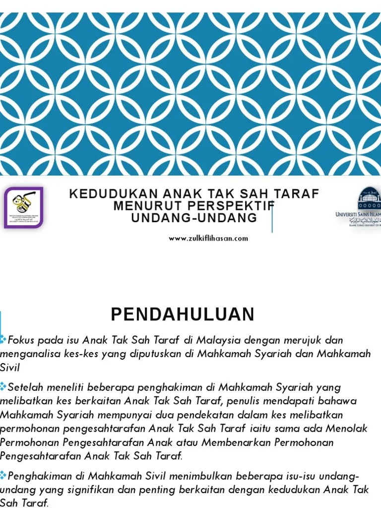AnalisaKesAnakTakSahTarafdiMahkamahSyariahdan