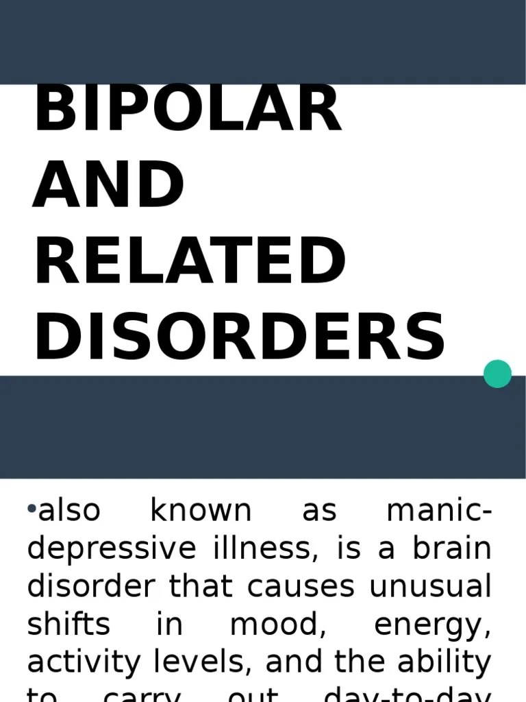 Bipolar and Related Disorder Odp PDF Bipolar Disorder Mood
