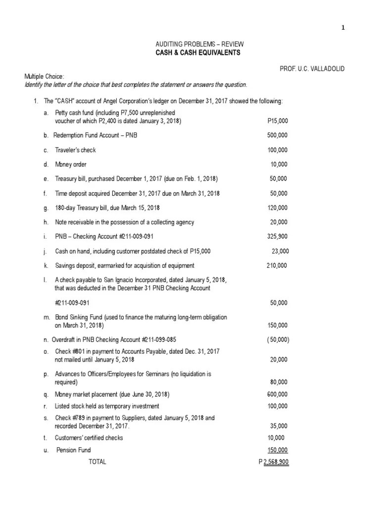 CASHCASHEQUIVALENTS.docx Debits And Credits Banks