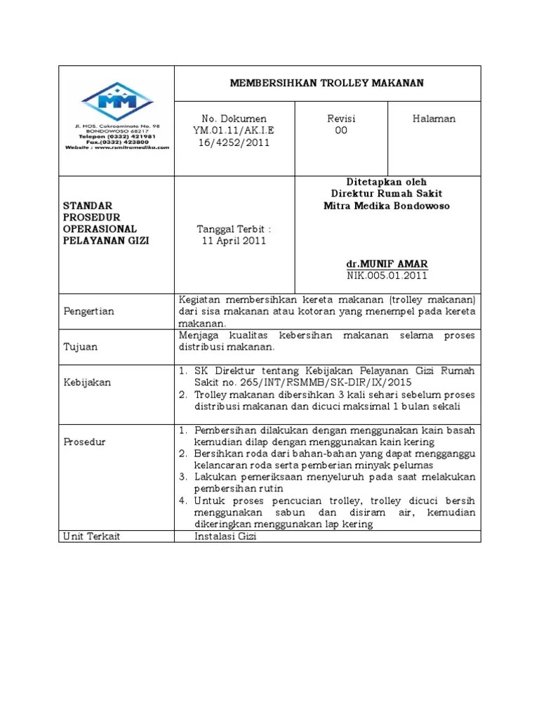 Spo Membersihkan Trolley | PDF