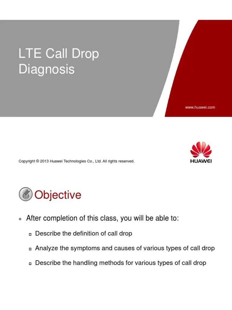 13 LTE Call Drop Diagnosis PDF Troubleshooting