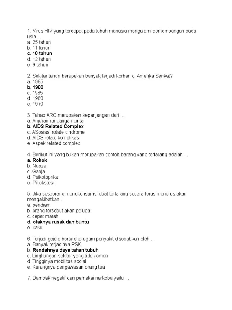 Soal Hiv | PDF