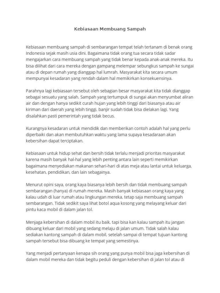 Contoh Teks Editorial Tentang Lingkungan Raga Soal