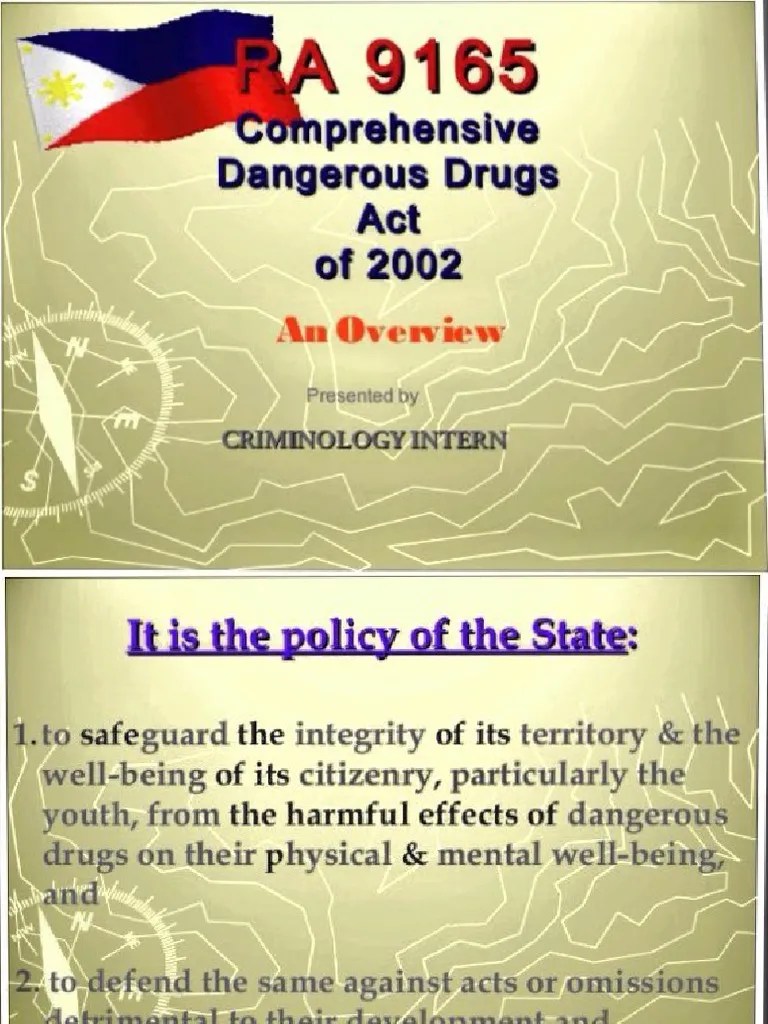 RA 9165 Dangerous Drugs Act) Overview PDF PDF