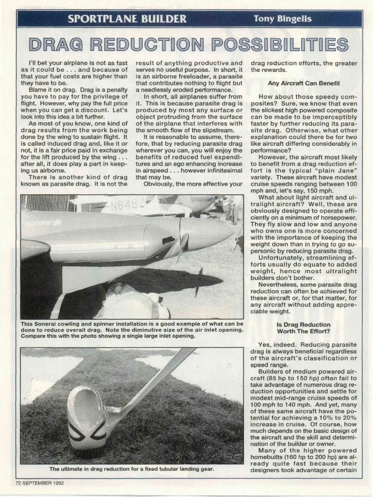 How to Reduce Parasite Drag and Increase Your Aircraft's Speed PDF