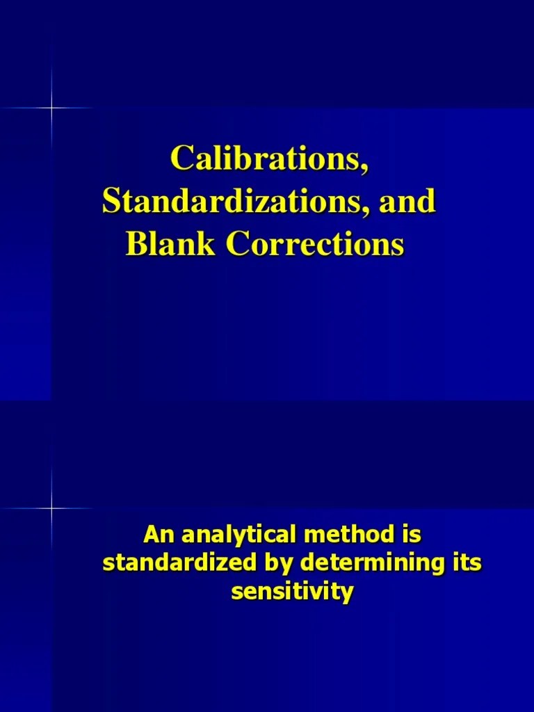 Calibrations and Standardization PDF Density Calibration