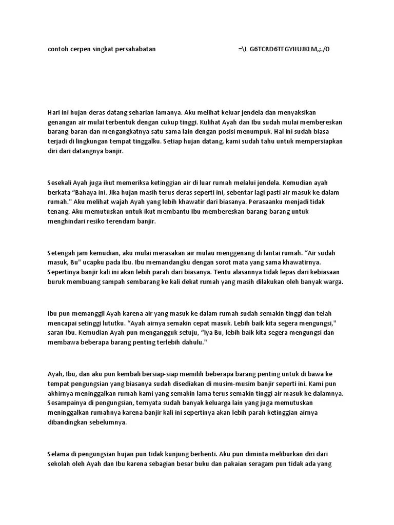 Cerpen Tema Lingkungan Bersih