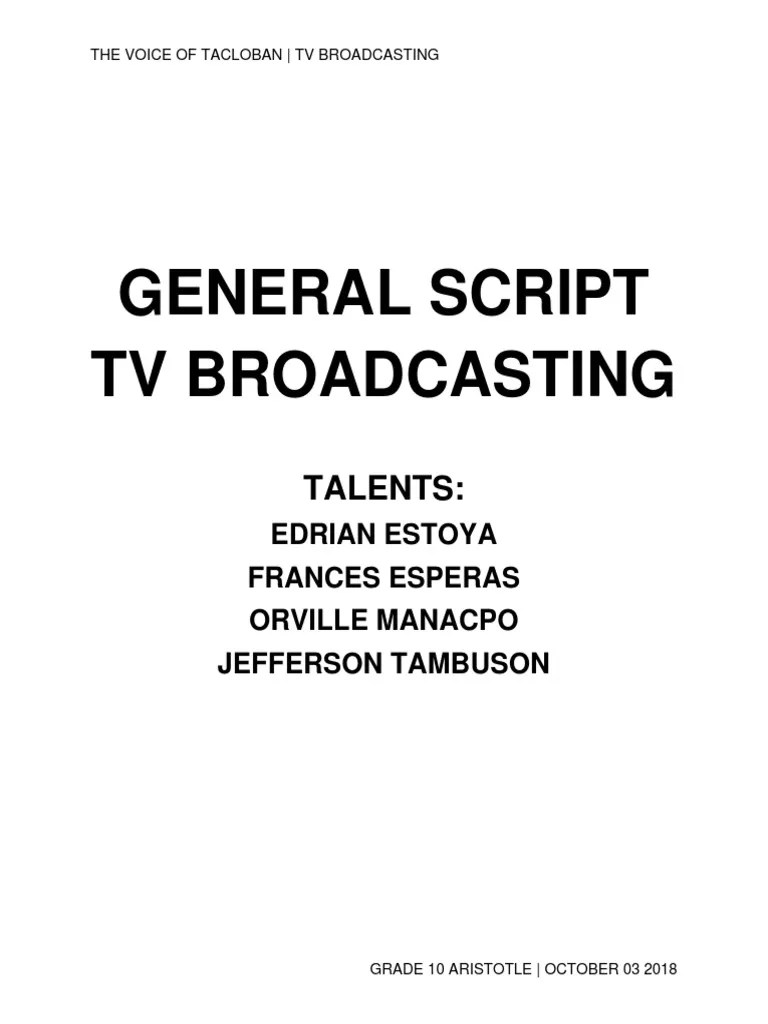 General Script PDF Philippines