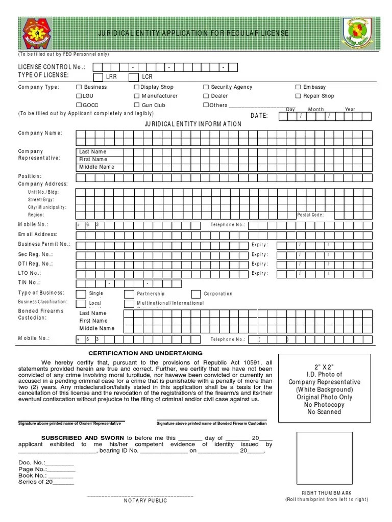 LTOPF AF Juridical Identity Document Government Information