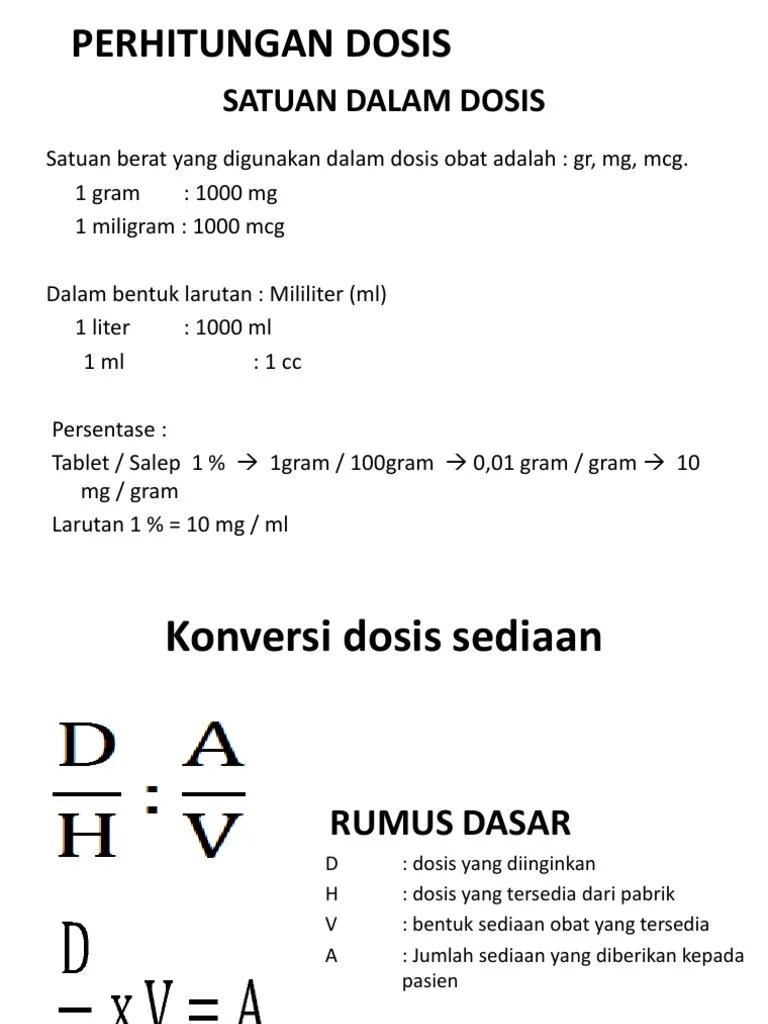 Perhitungan Dosis Obat | PDF