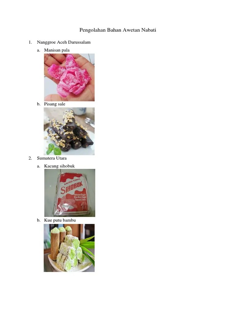 Pengolahan Bahan Awetan Nabati | PDF