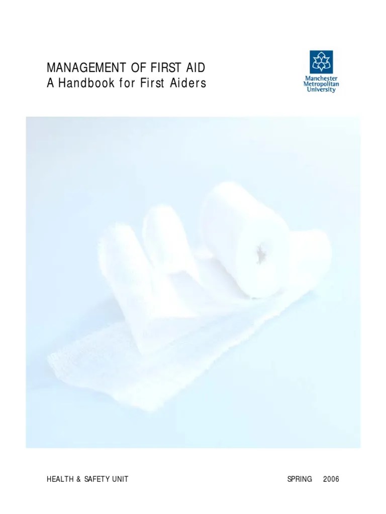 First Aid Handbook PDF First Aid Occupational Safety And Health