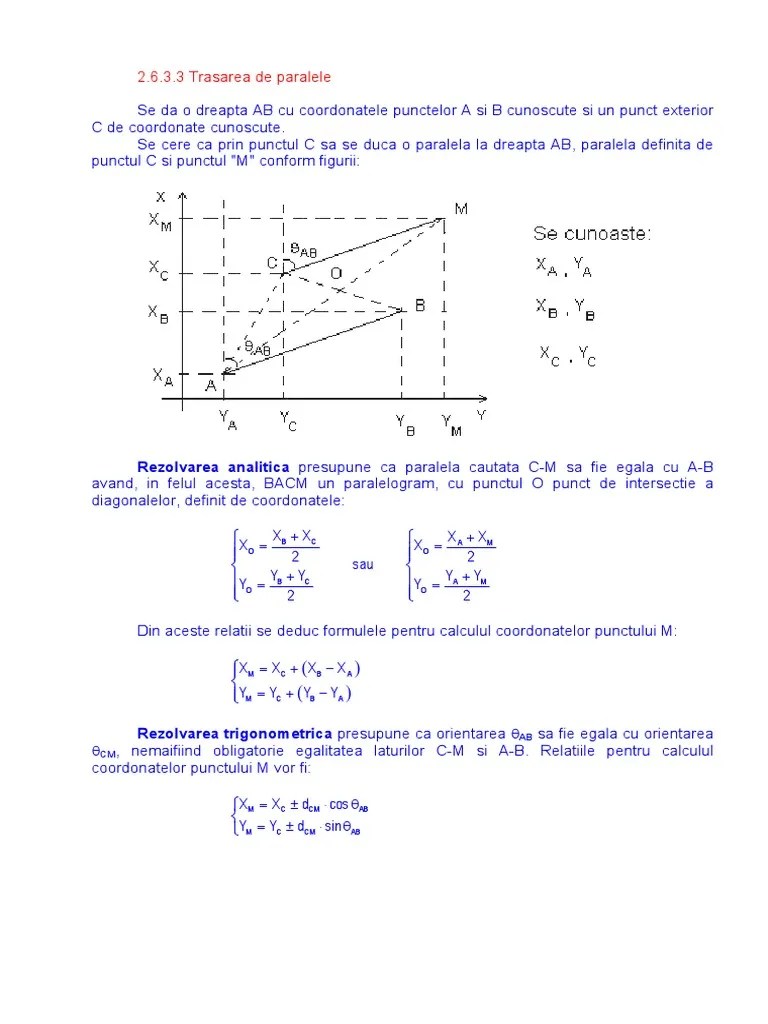 Soluţia acestei probleme a fost dată de snellius în 1624 şi perfectată de pothénot în 1692. 2 6 3 3 Trasarea De Paralele Pdf