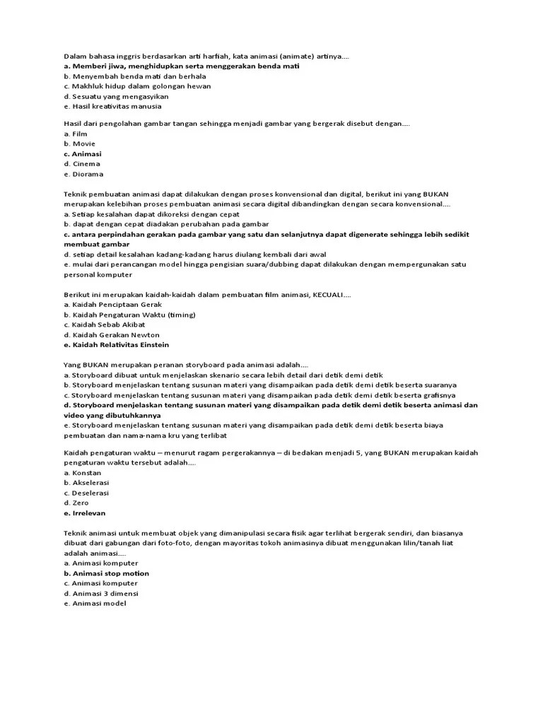 Soal Stopmotion | PDF