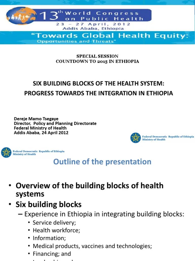 Six Building Blocks of Health System PDF Health System Preventive