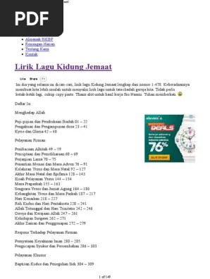 Lirik Lagu Kidung Jemaat | PDF