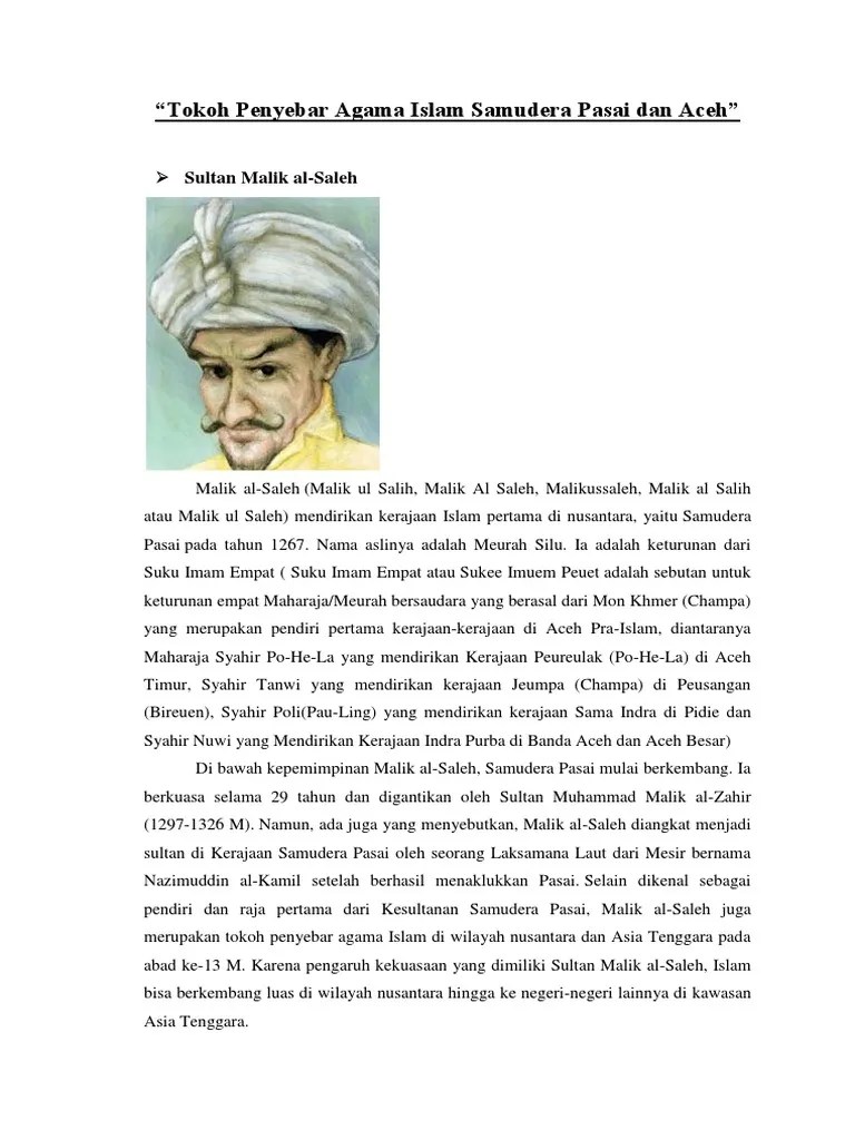 Tokoh Penyebar Agama Islam Samudera Pasai Dan Aceh | PDF
