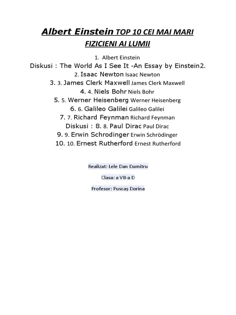 Top 10 Cei Mai Mari Fizicieni Ai Lumii PDF