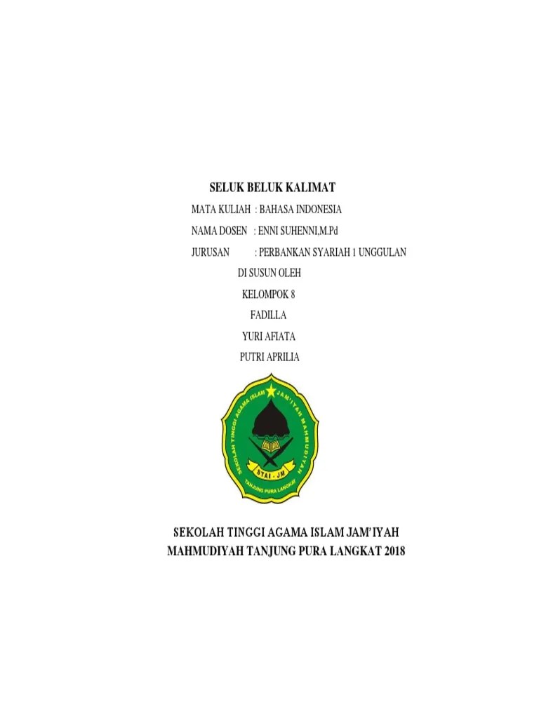 Seluk Beluk Kalimat | PDF