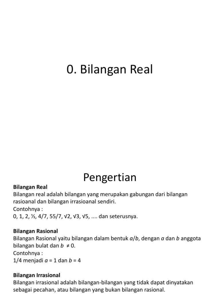 Bilangan Riil | PDF