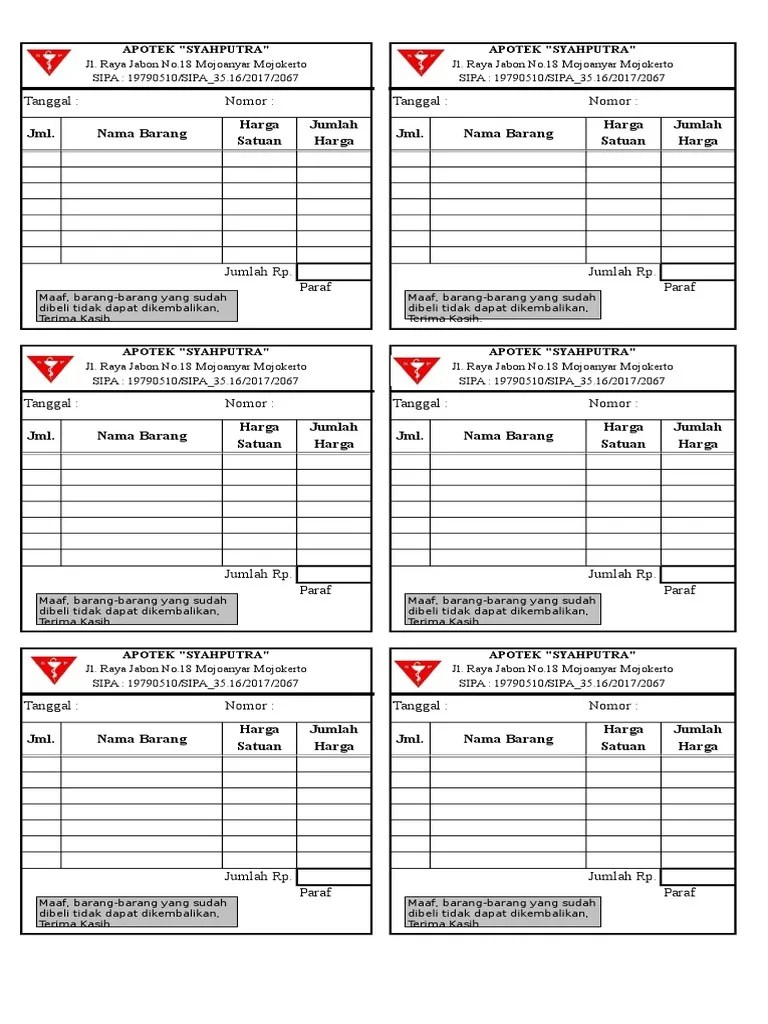 Nota Apotek (2018) NEW | PDF