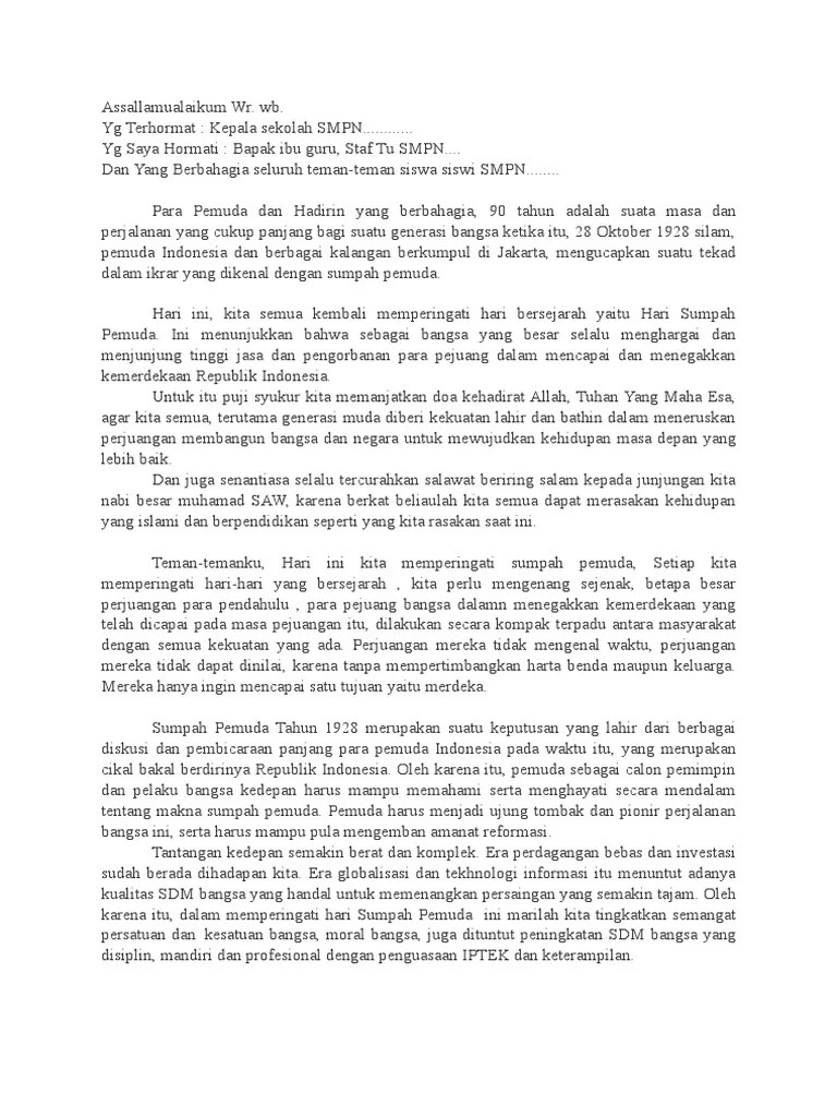 Pidato Sumpah Pemuda | PDF