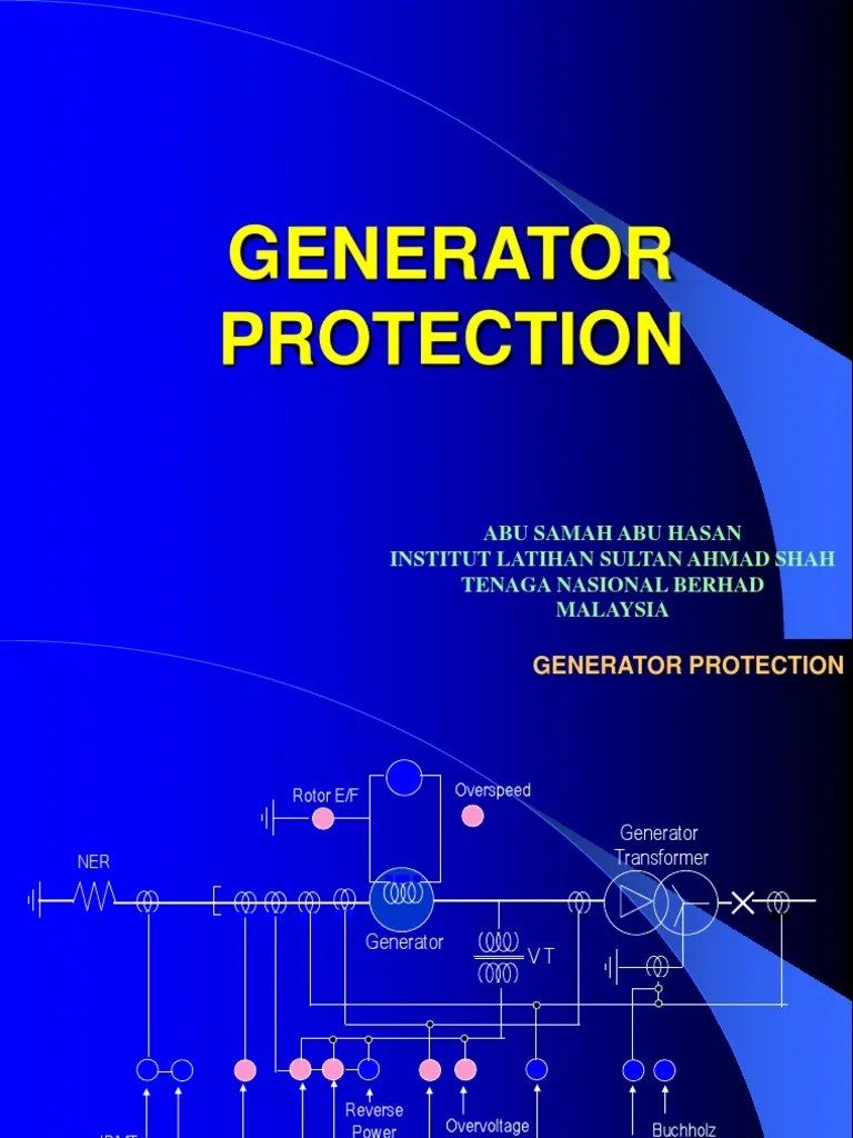 Types of Generator Protection | PDF | Relay | Electric Generator