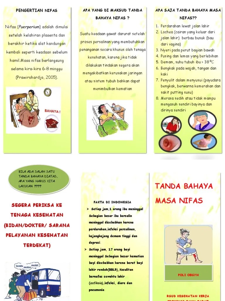 Leaflet Tanda Bahaya Masa Nifas Fix