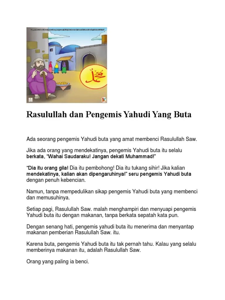 Rasulullah Dan Pengemis Yahudi Yang Buta | PDF