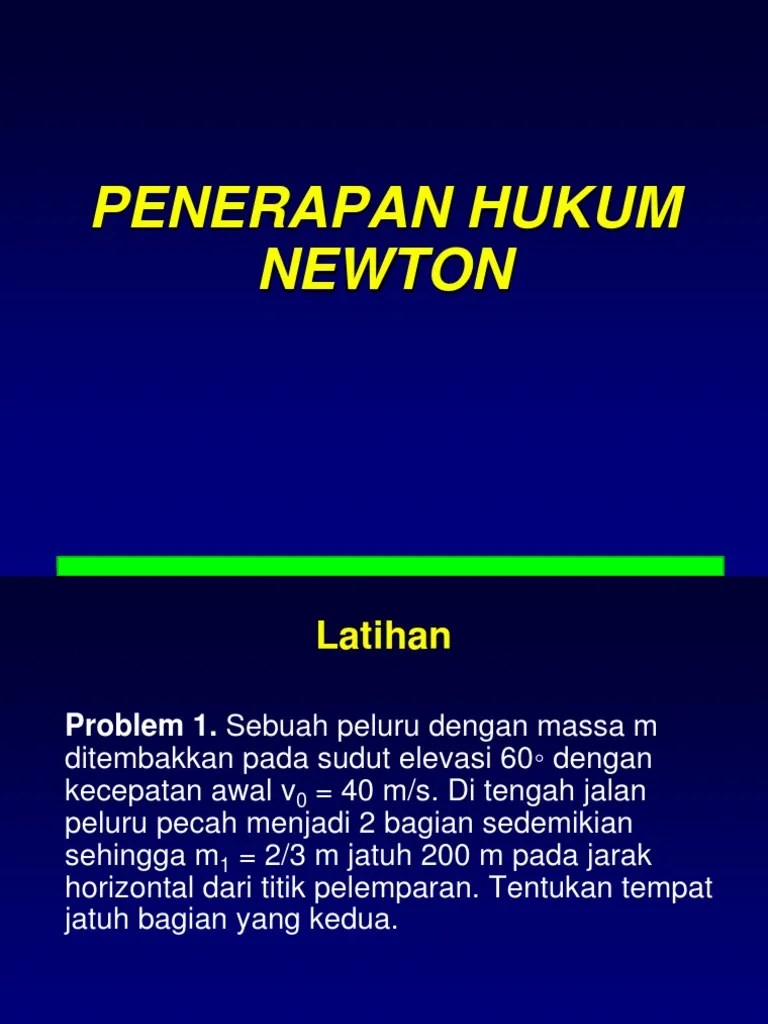 Soal Penerapan Hukum Newton