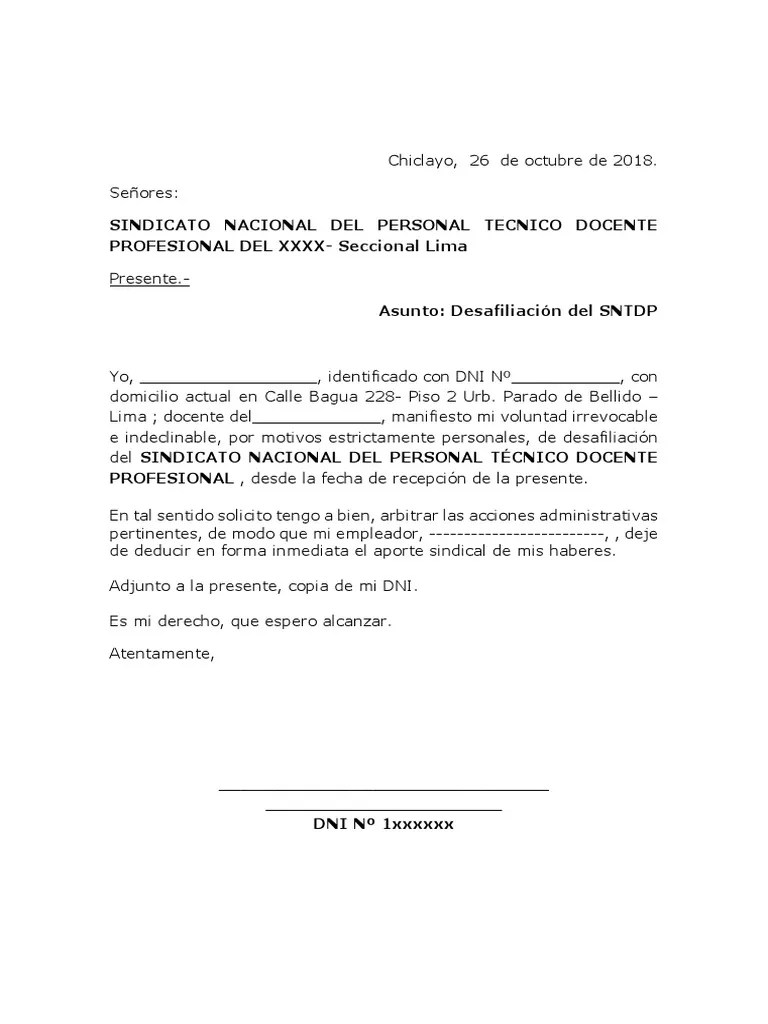 MODELO DE CARTA DESAFILIACION SINDICATO.docx