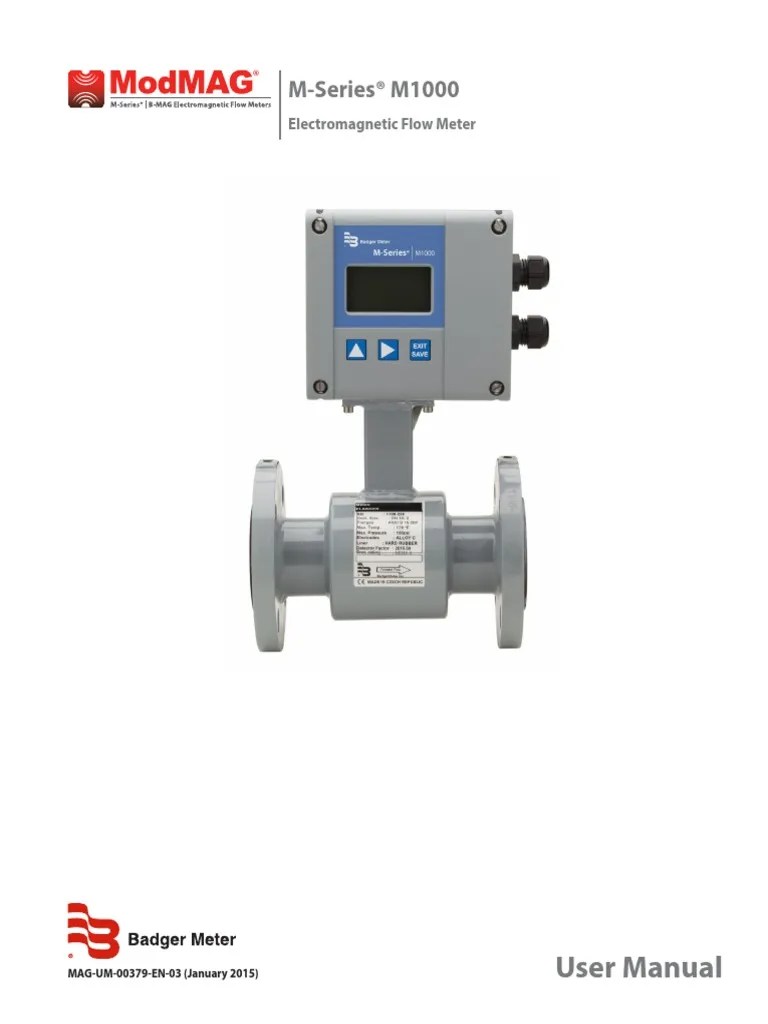 Badger Meter M1000 Modmag | PDF | Pipe (Fluid Conveyance) | Valve