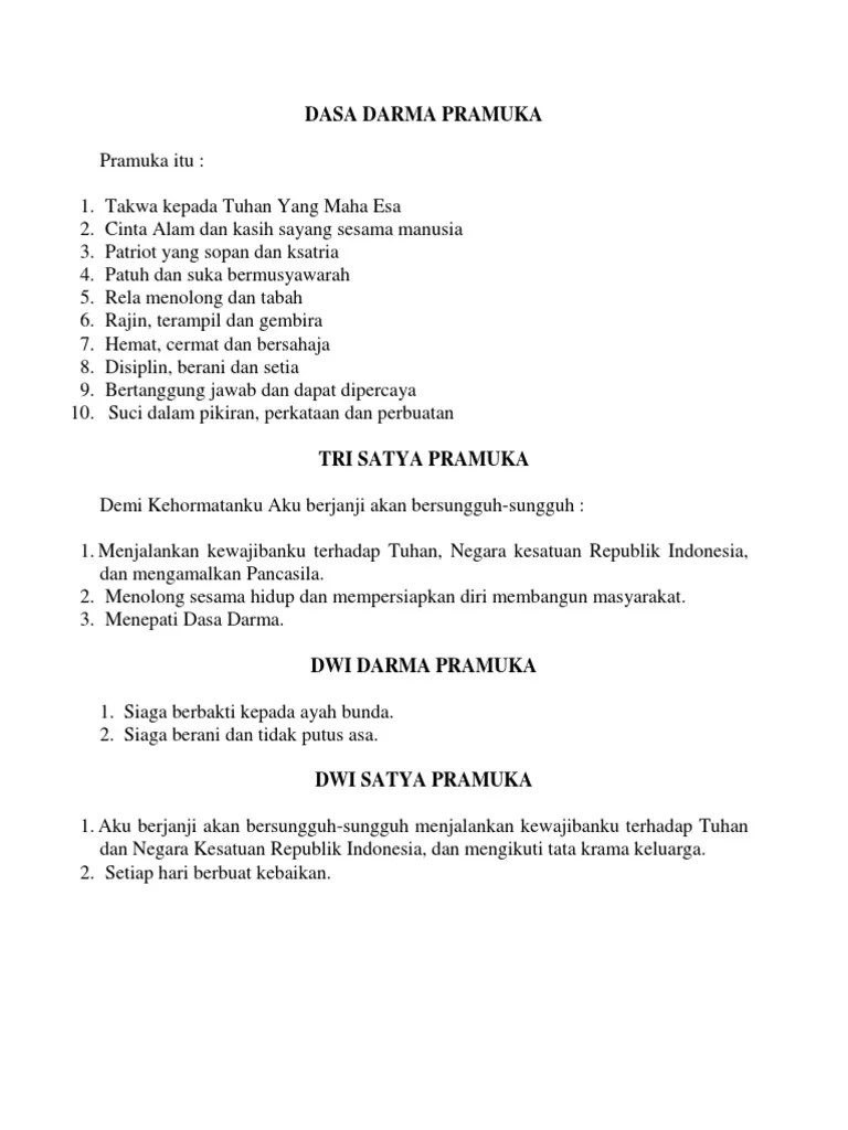 Dasa Darma Pramuka | PDF