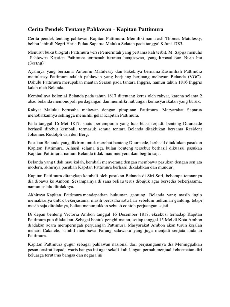 Cerpen Bertema Pahlawan Ahli Soal